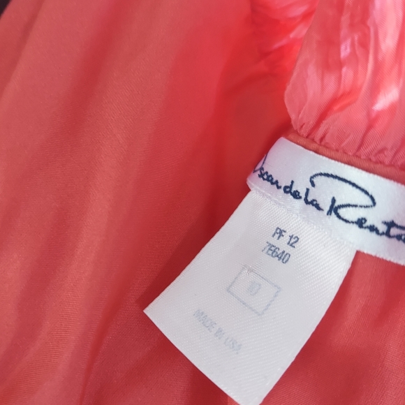 *$4,400 OSCAR DE LA RENTA SILK LINED RED RUNWAY DRESS US 10 - Picture 7 of 11